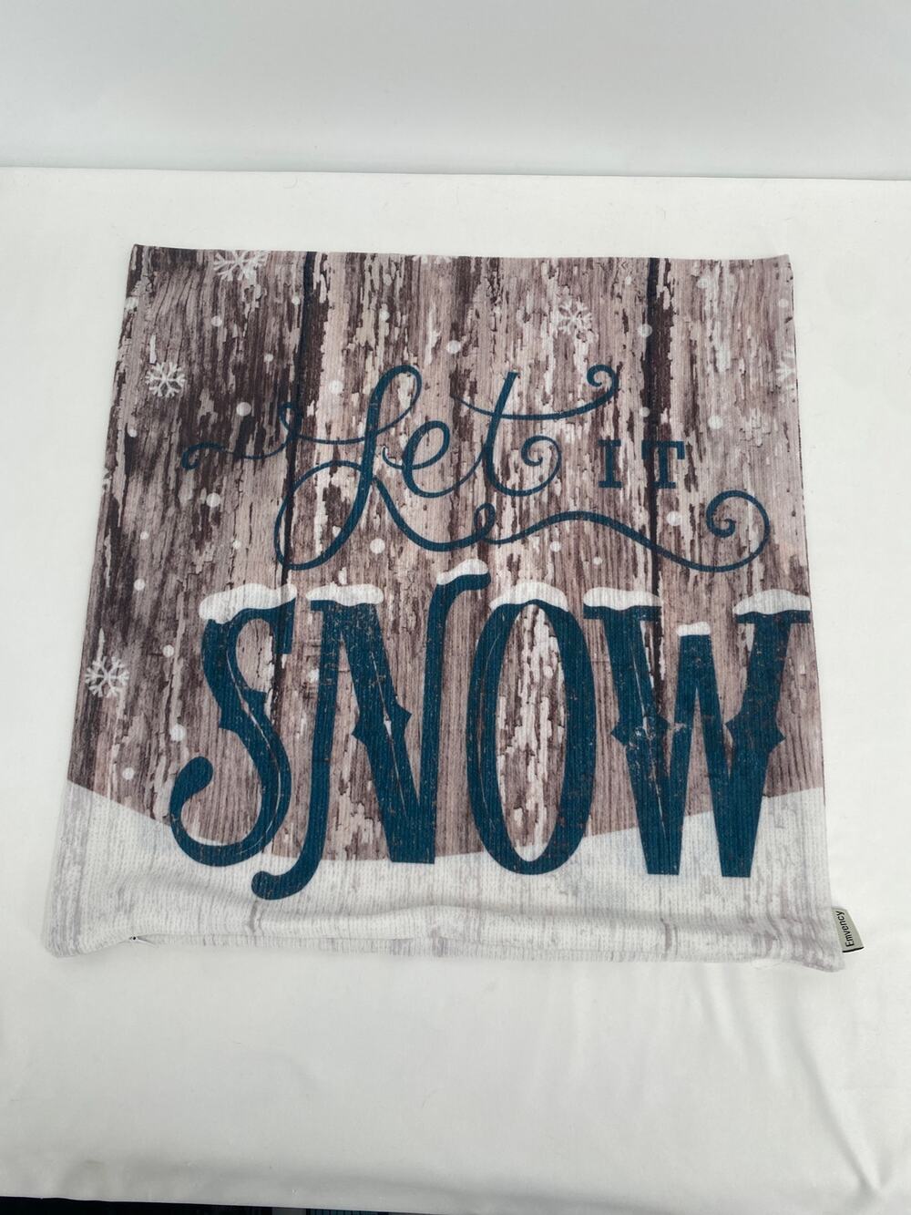 Emvency Pillowcase Throw Pillow Let is Snow Zip Closure Square 18 x 18